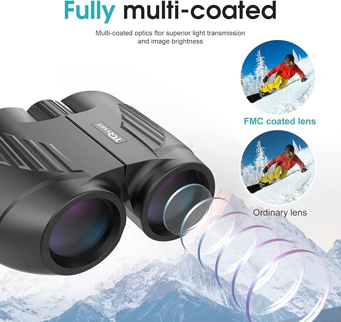 20x25 Binoculars for Adults and Kids, High Power Easy Focus Compact Binoculars with Low Light Vision for Bird Watching and Travel by TinyTreasures Baby Boutique